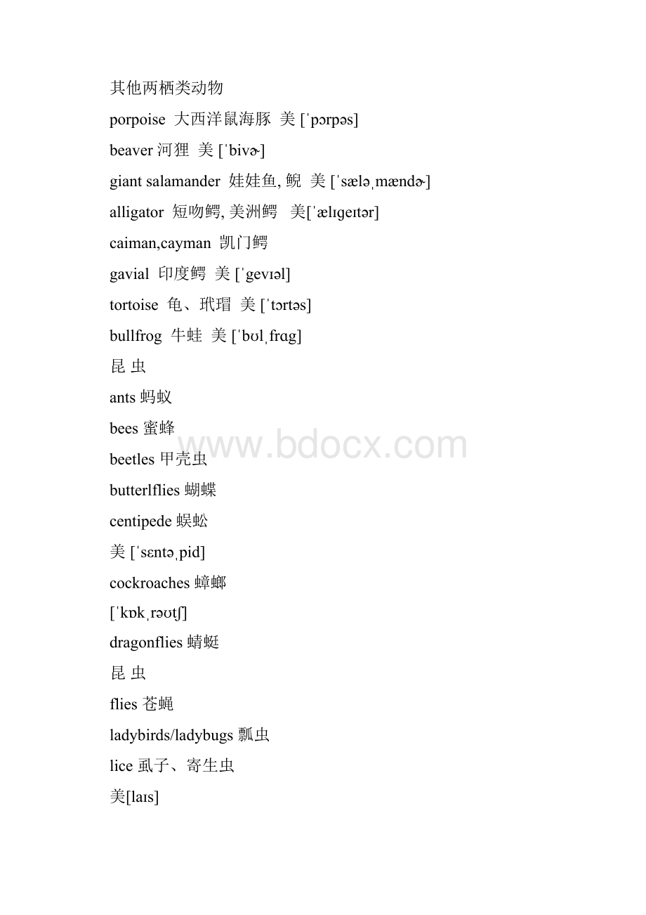 英语动物类词汇大全收藏.docx_第2页