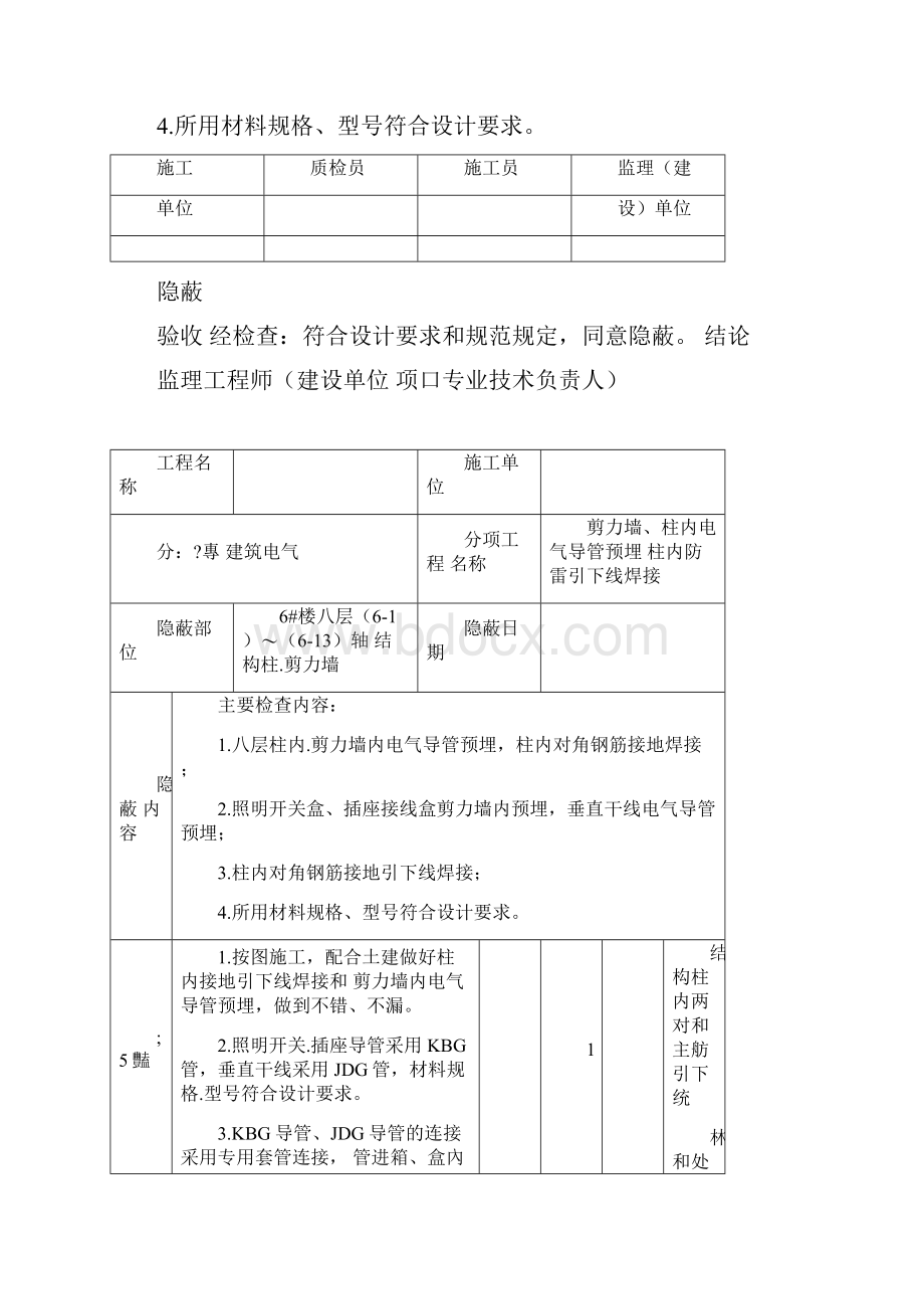 建筑电气工程隐蔽工程验收记录.docx_第2页