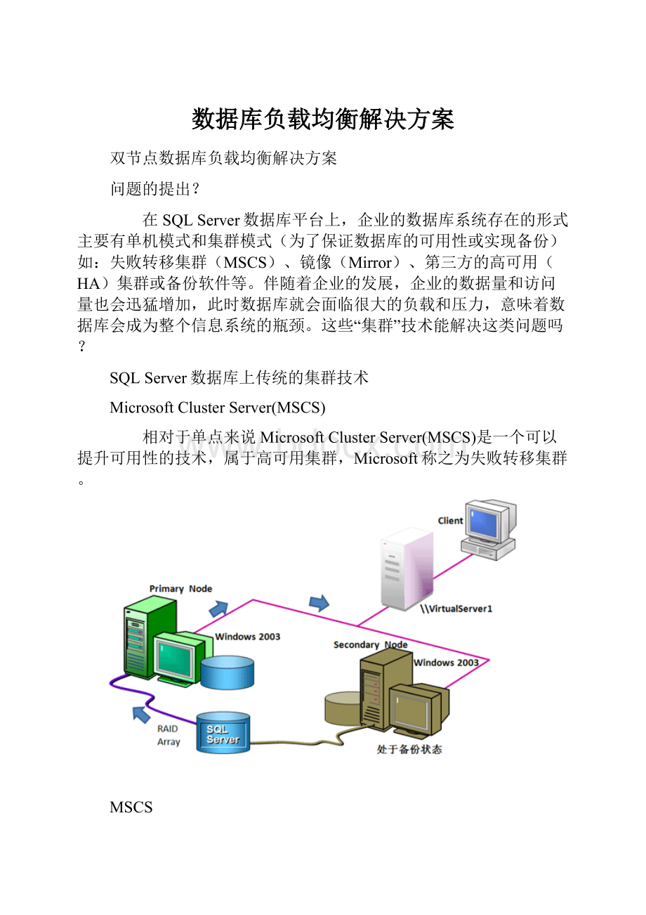 数据库负载均衡解决方案.docx_第1页