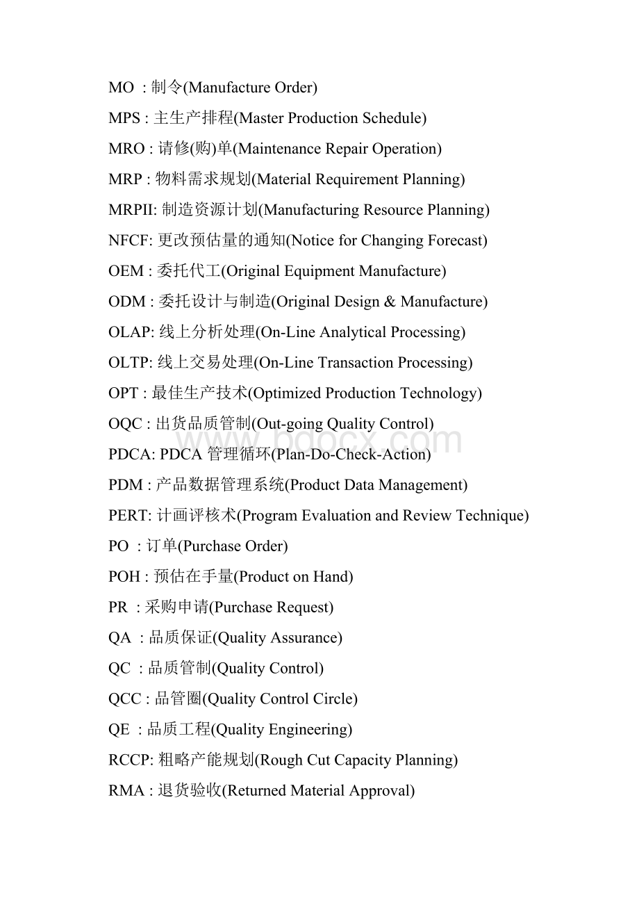 电子制造类企业常用缩写中英文对照表.docx_第3页