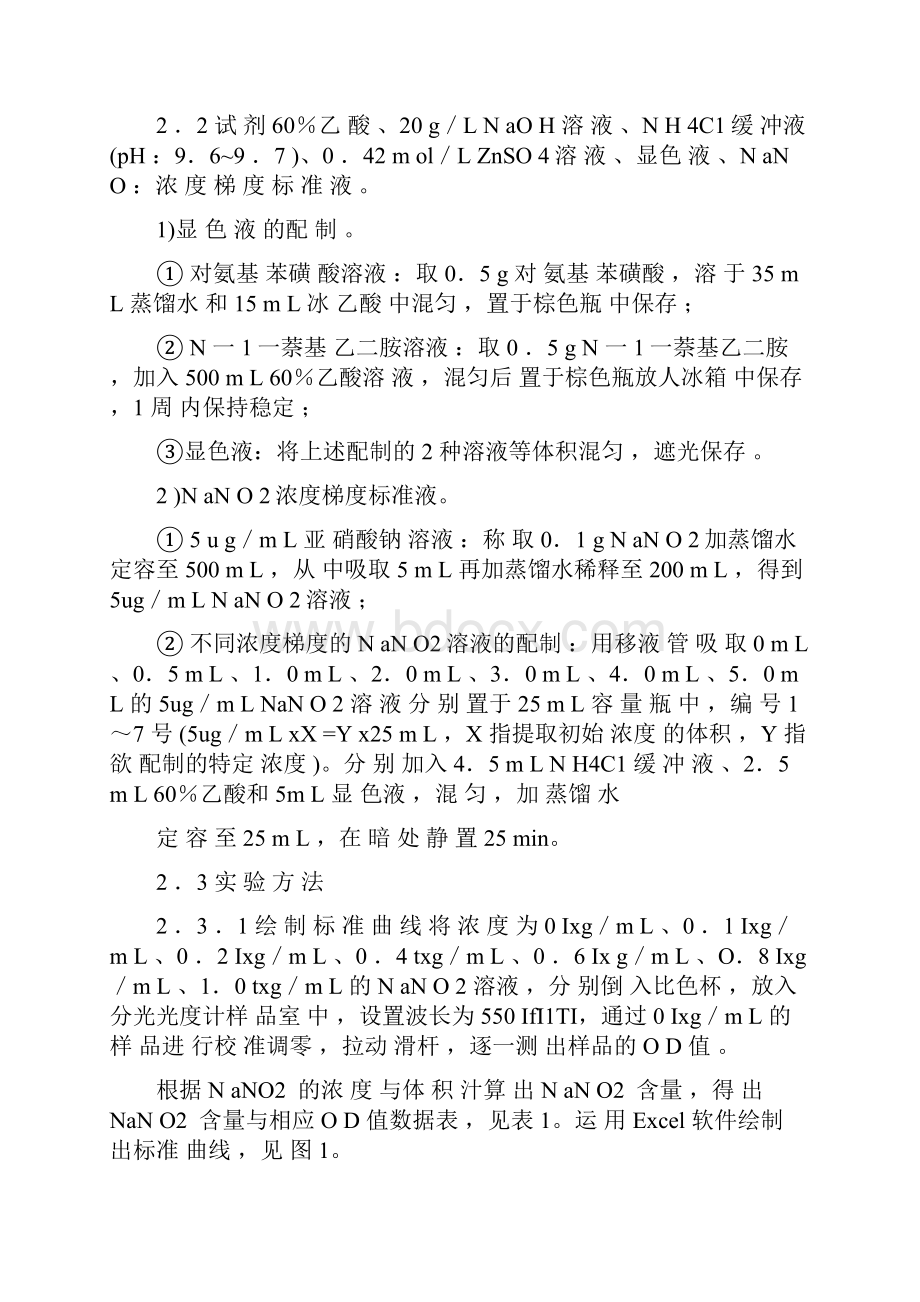 不同浓度食醋对常见泡菜亚硝酸盐含量的影响.docx_第2页