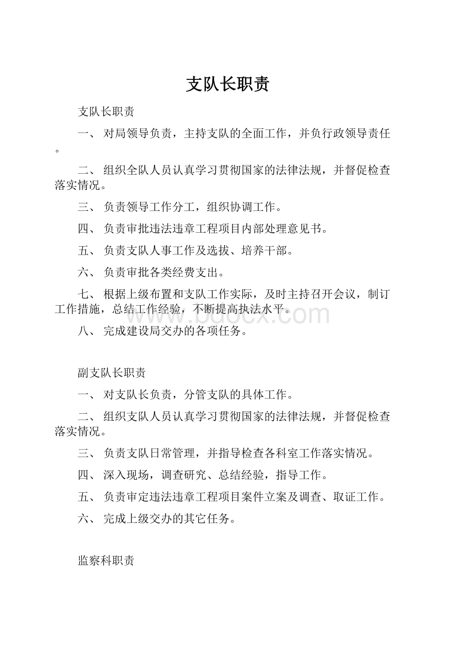 支队长职责.docx