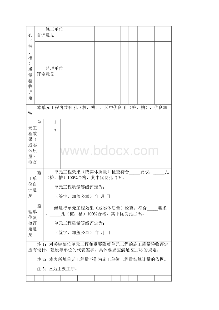 地基处理与基础工程单元工程验收评定表3.docx_第2页