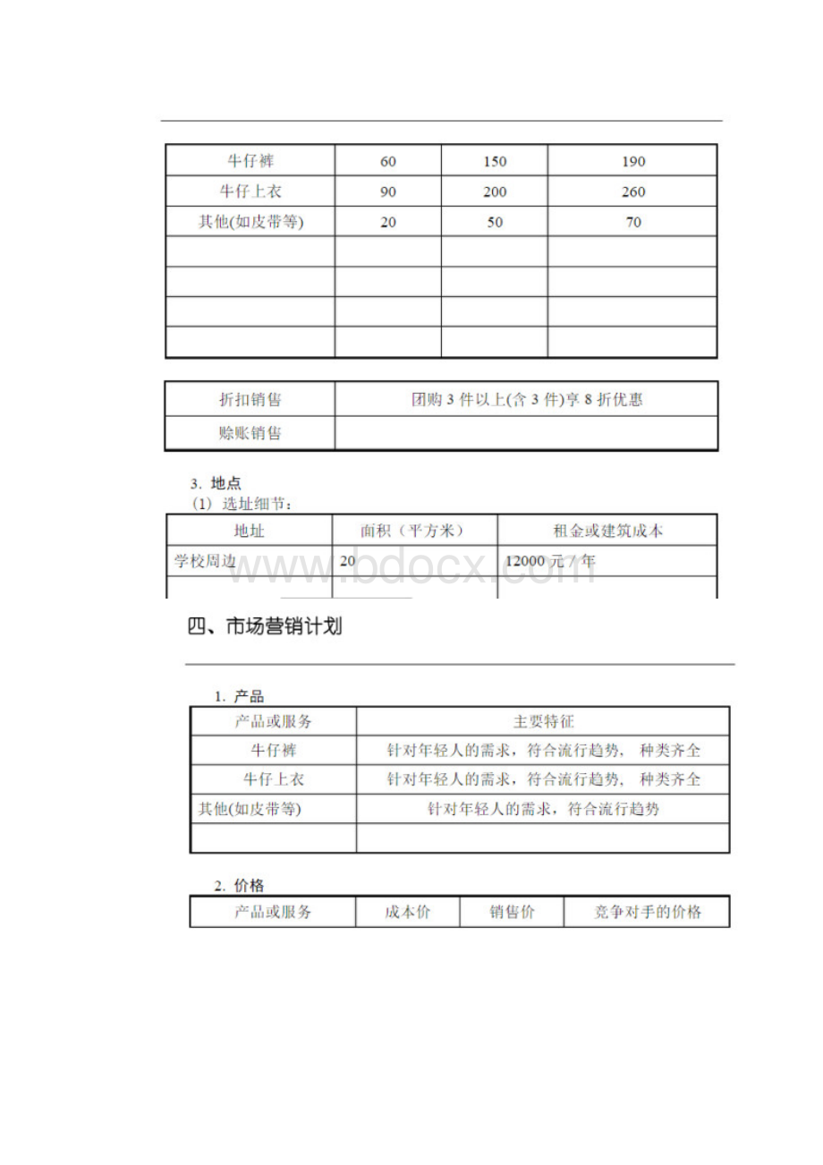 潮流牛仔店创业计划书.docx_第3页