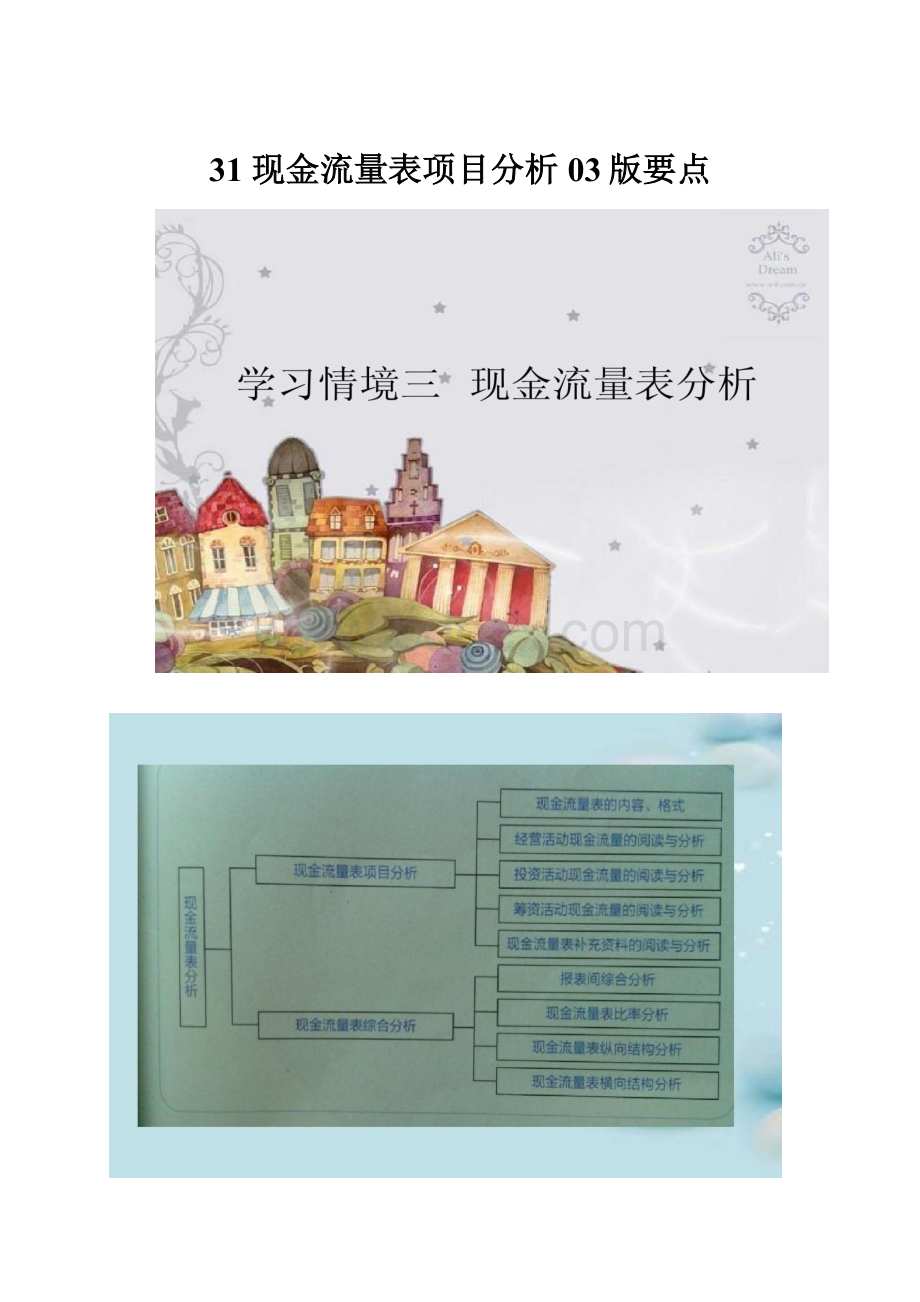 31 现金流量表项目分析03版要点.docx