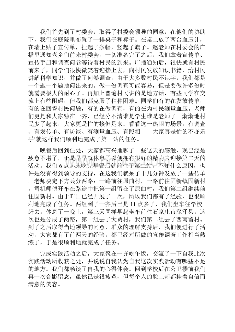 暑假三下乡实践报告精选10篇.docx_第2页