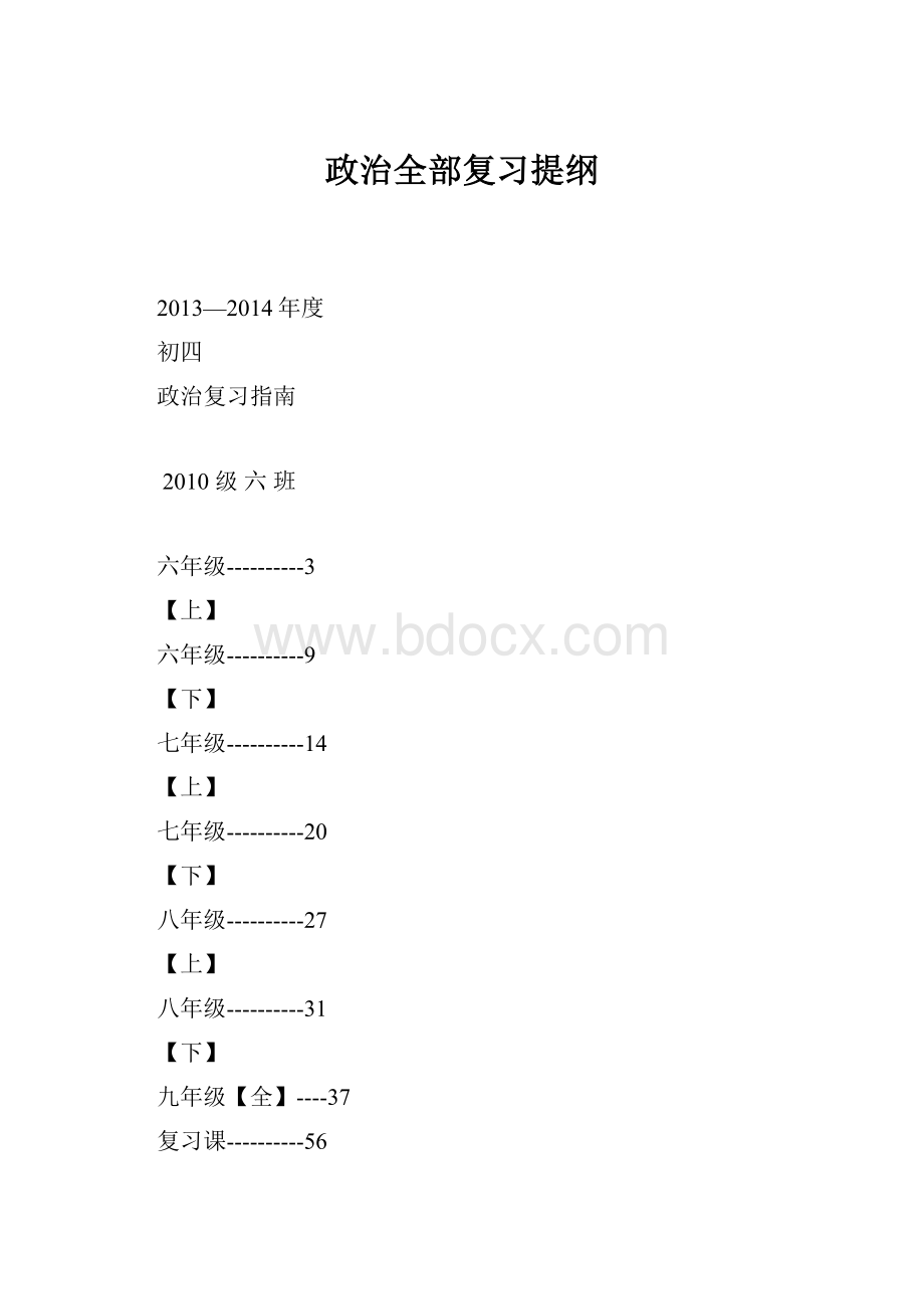 政治全部复习提纲.docx