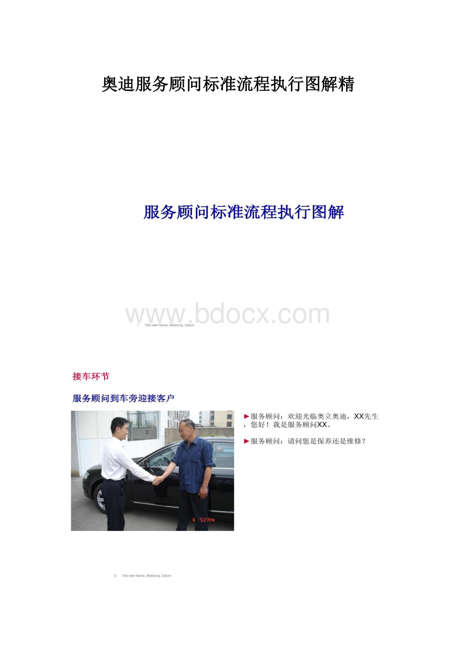 奥迪服务顾问标准流程执行图解精.docx