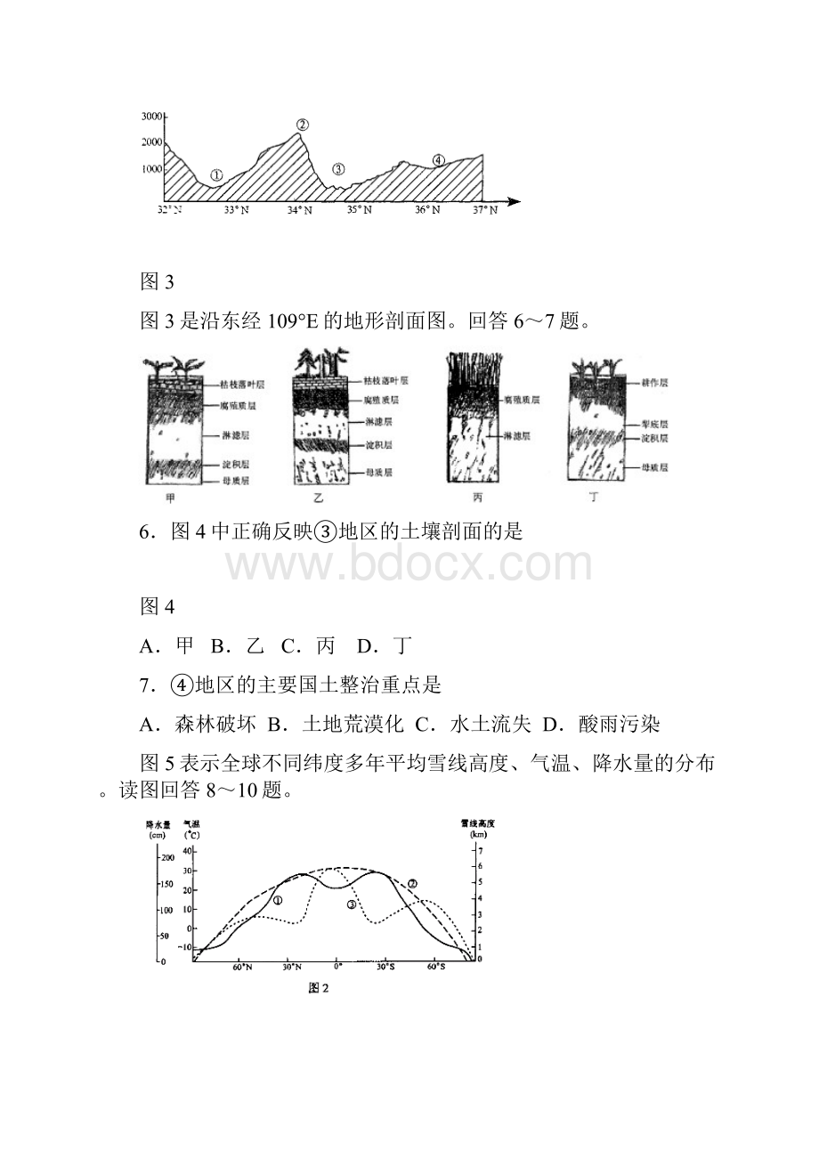 贵州省贵阳六中 遵义四中两校高三毕业班联合考试 文科综合.docx_第3页