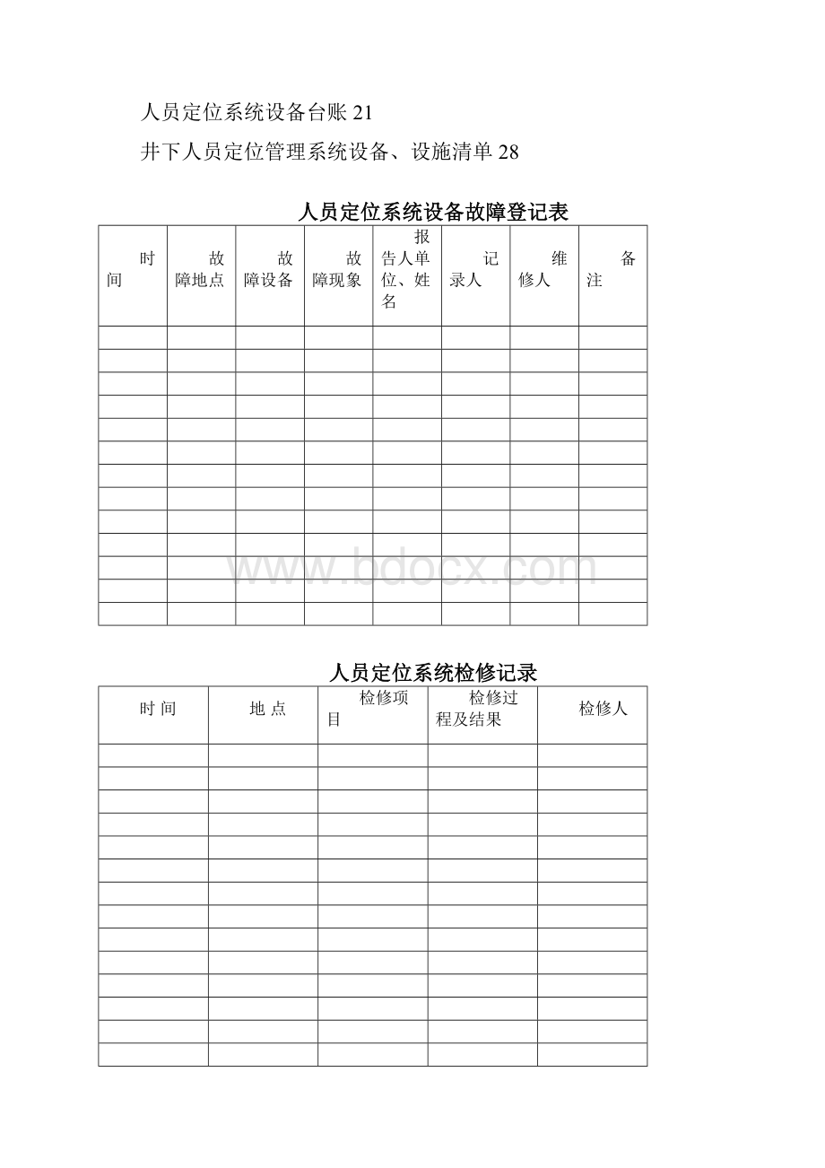 人员定位系统报表记录台账汇编清单汇编.docx_第2页