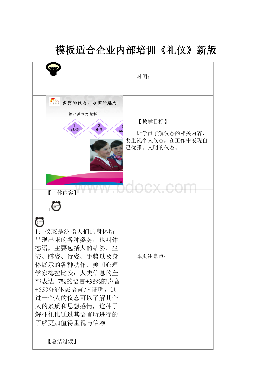 模板适合企业内部培训《礼仪》新版.docx