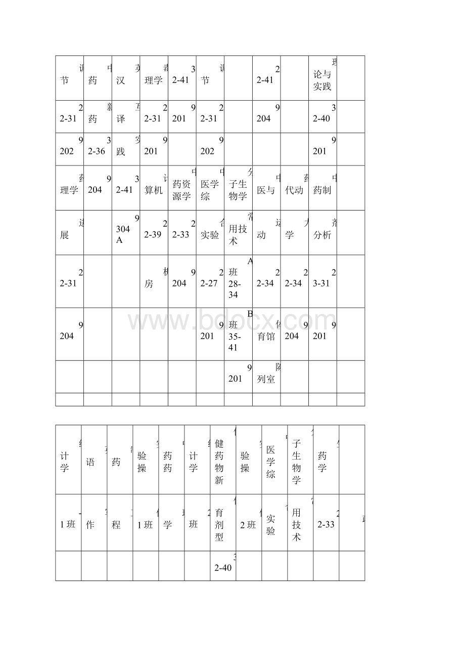 上海中医药大学研究生课程表.docx_第3页