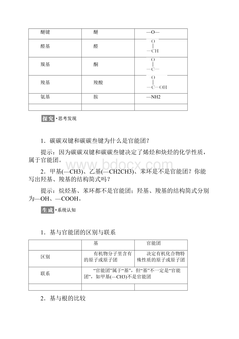 高中化学江苏专版选修五讲义专题2 第二单元 有机化合物的分类和命名 Word版含答案.docx_第3页