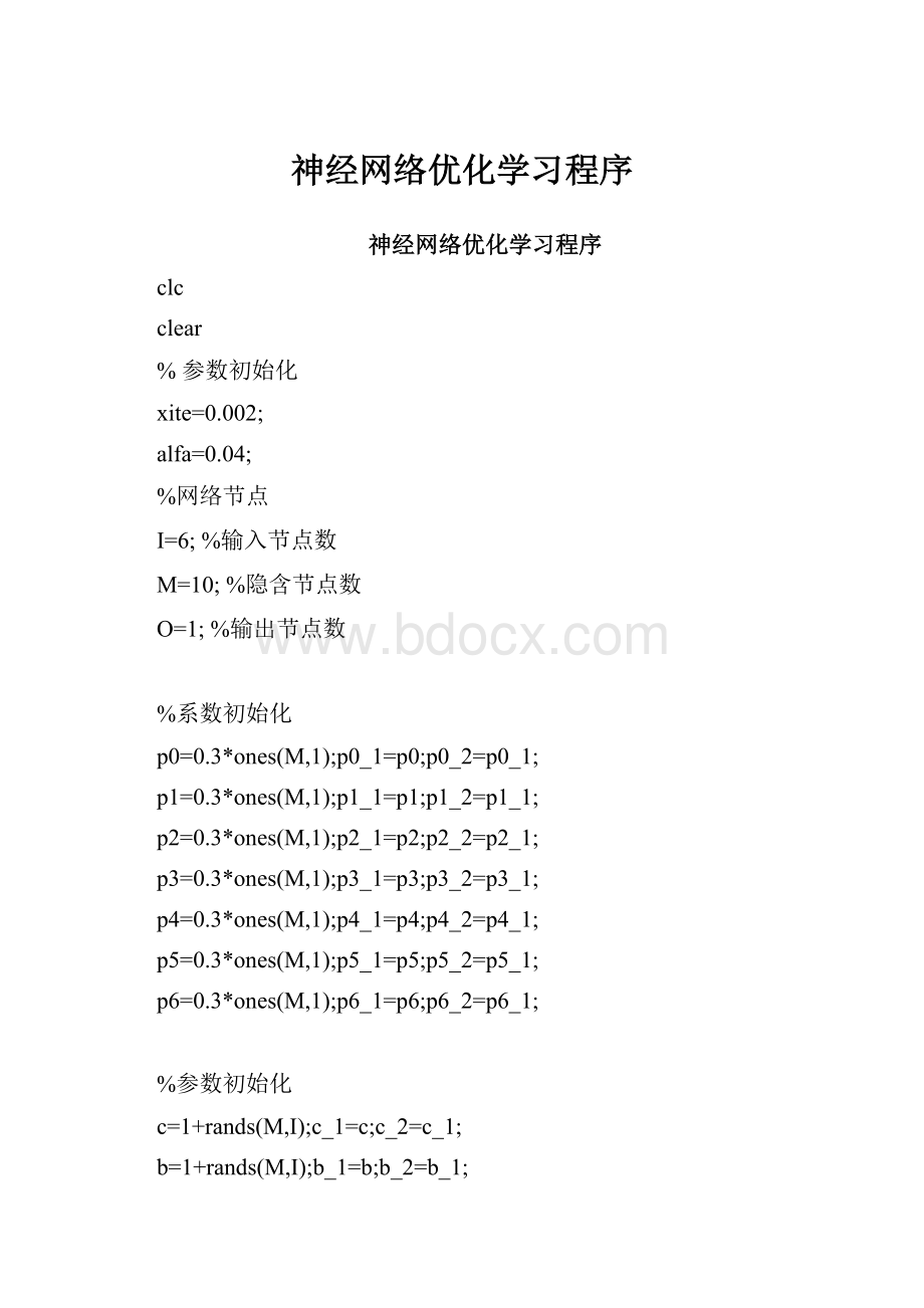 神经网络优化学习程序.docx