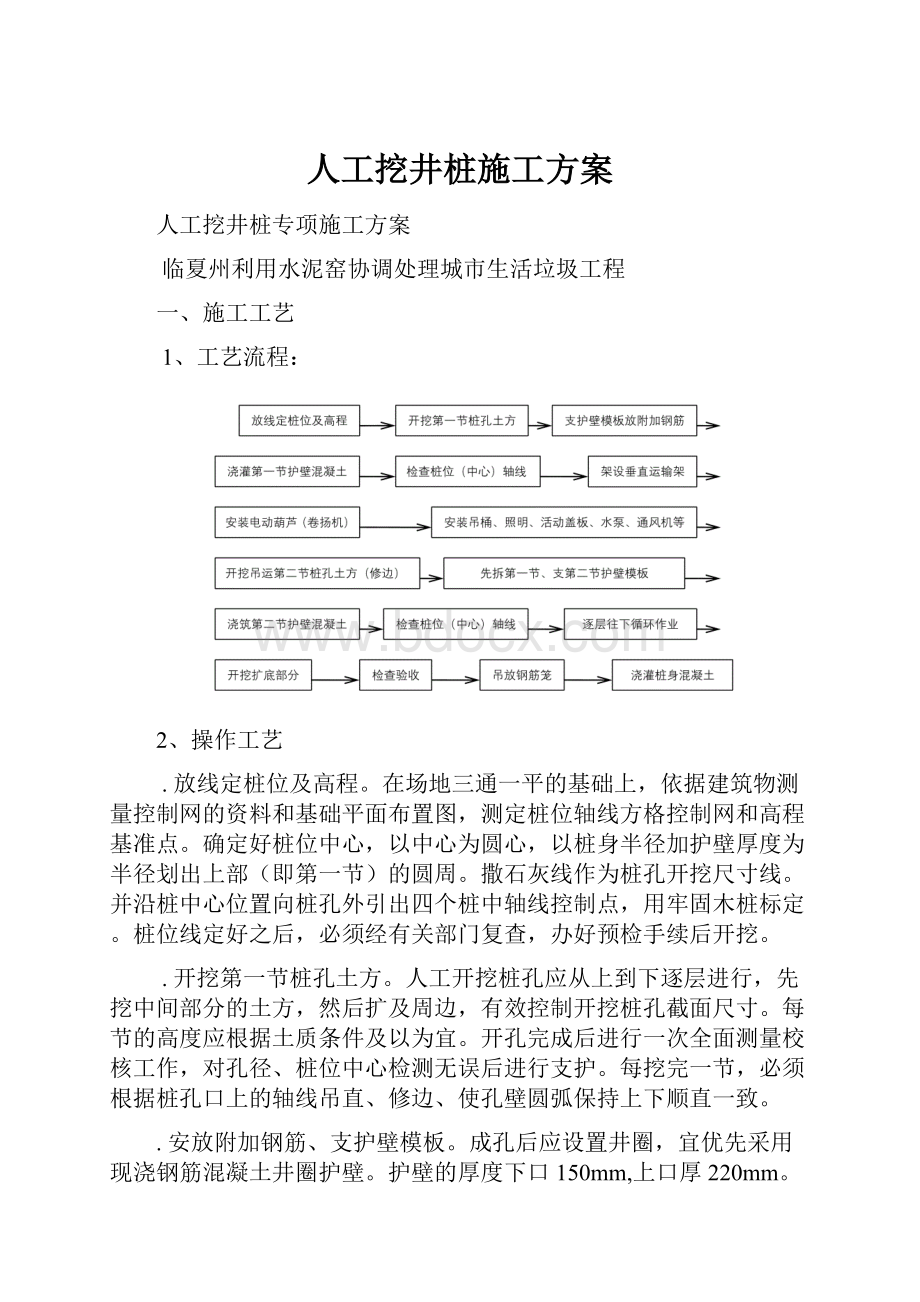 人工挖井桩施工方案.docx_第1页