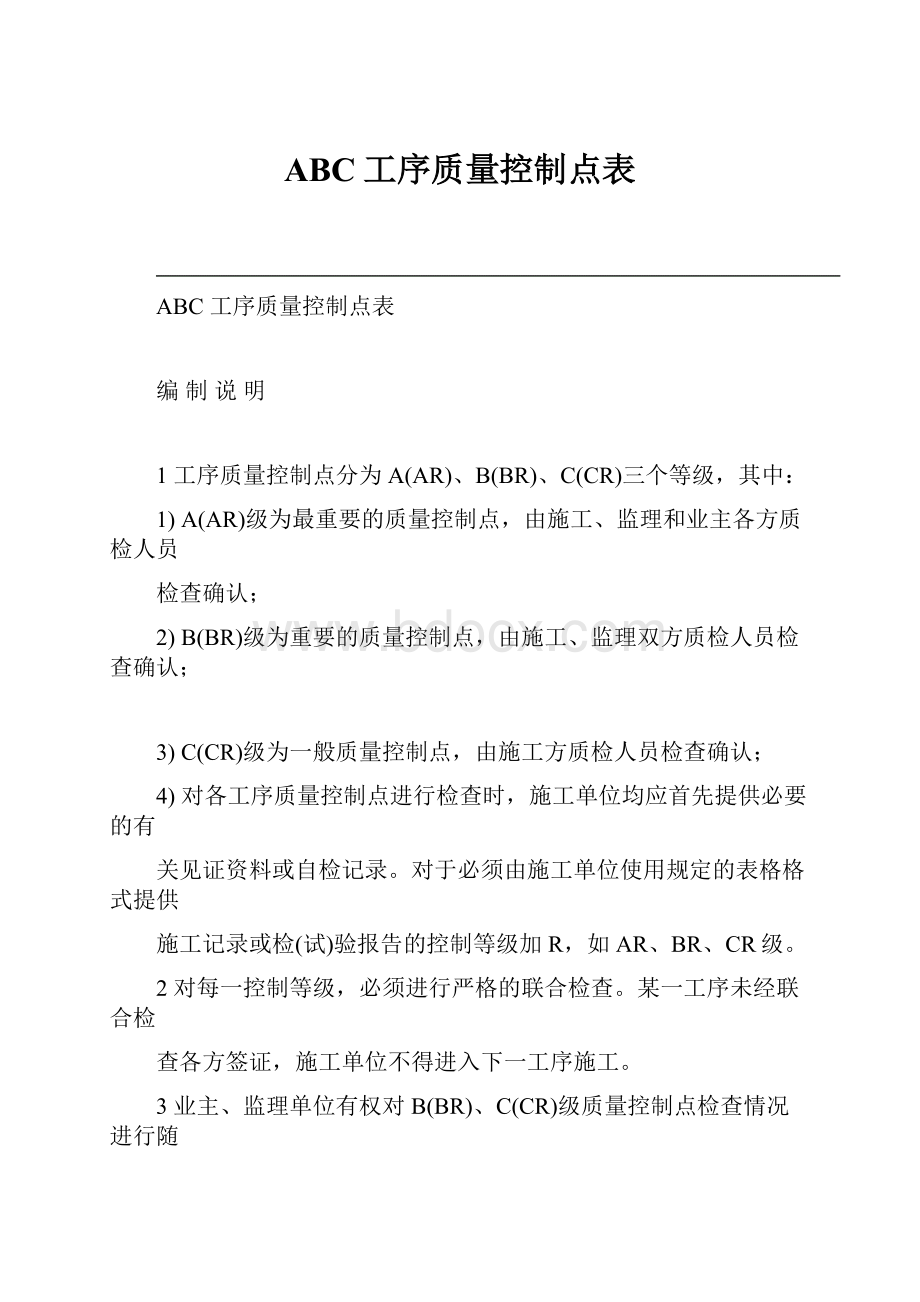 ABC工序质量控制点表.docx