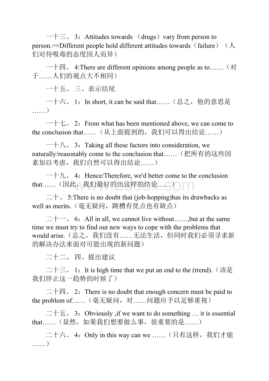 英语四六级作文必背短语短句.docx_第2页