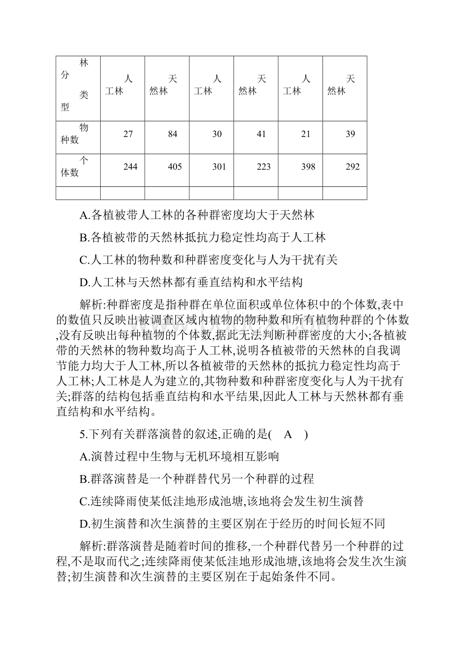 高届高级一轮复习人教版生物复习资料单元评估检测九 生物与环境.docx_第3页