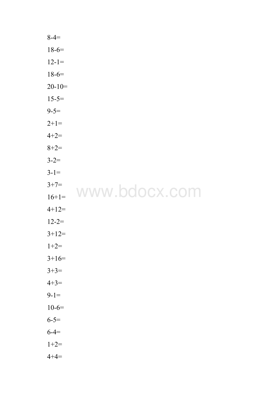 小学一年级100以内加减法口算题doc.docx_第2页