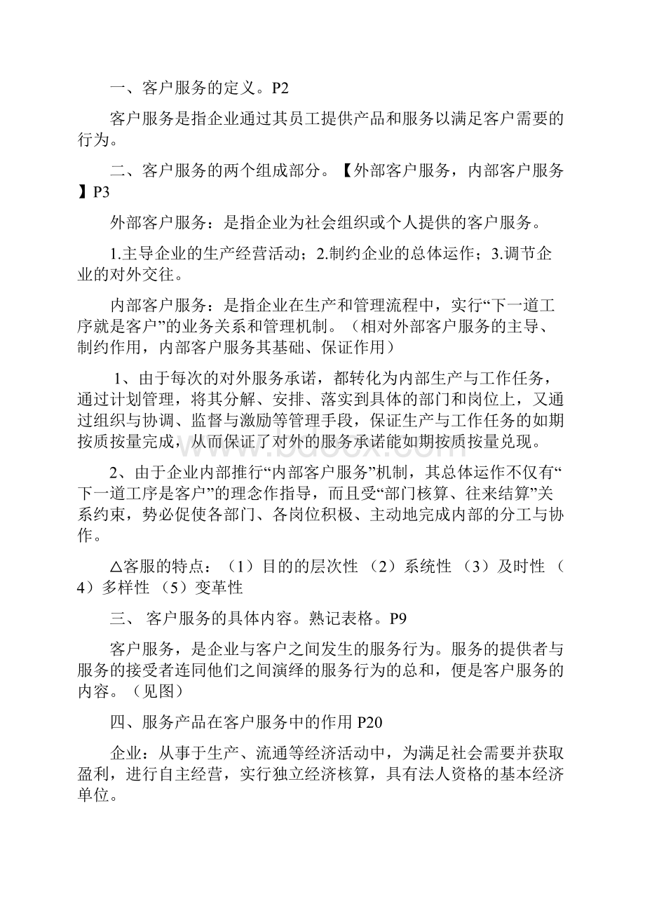 客户服务管理自考复习附精准码.docx_第2页