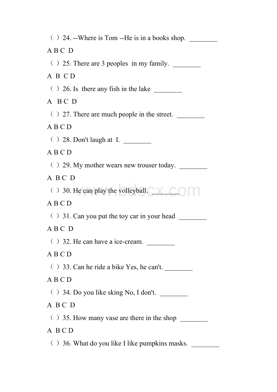 小学英语改错题.docx_第3页