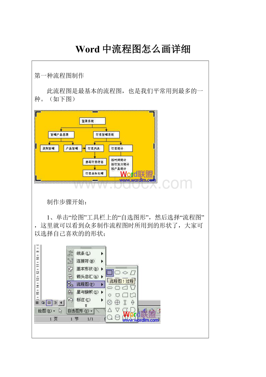 Word中流程图怎么画详细.docx