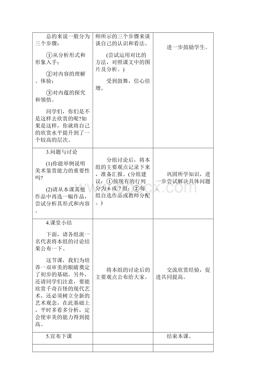 最新《美术鉴赏》说课稿教学设计参考.docx_第2页