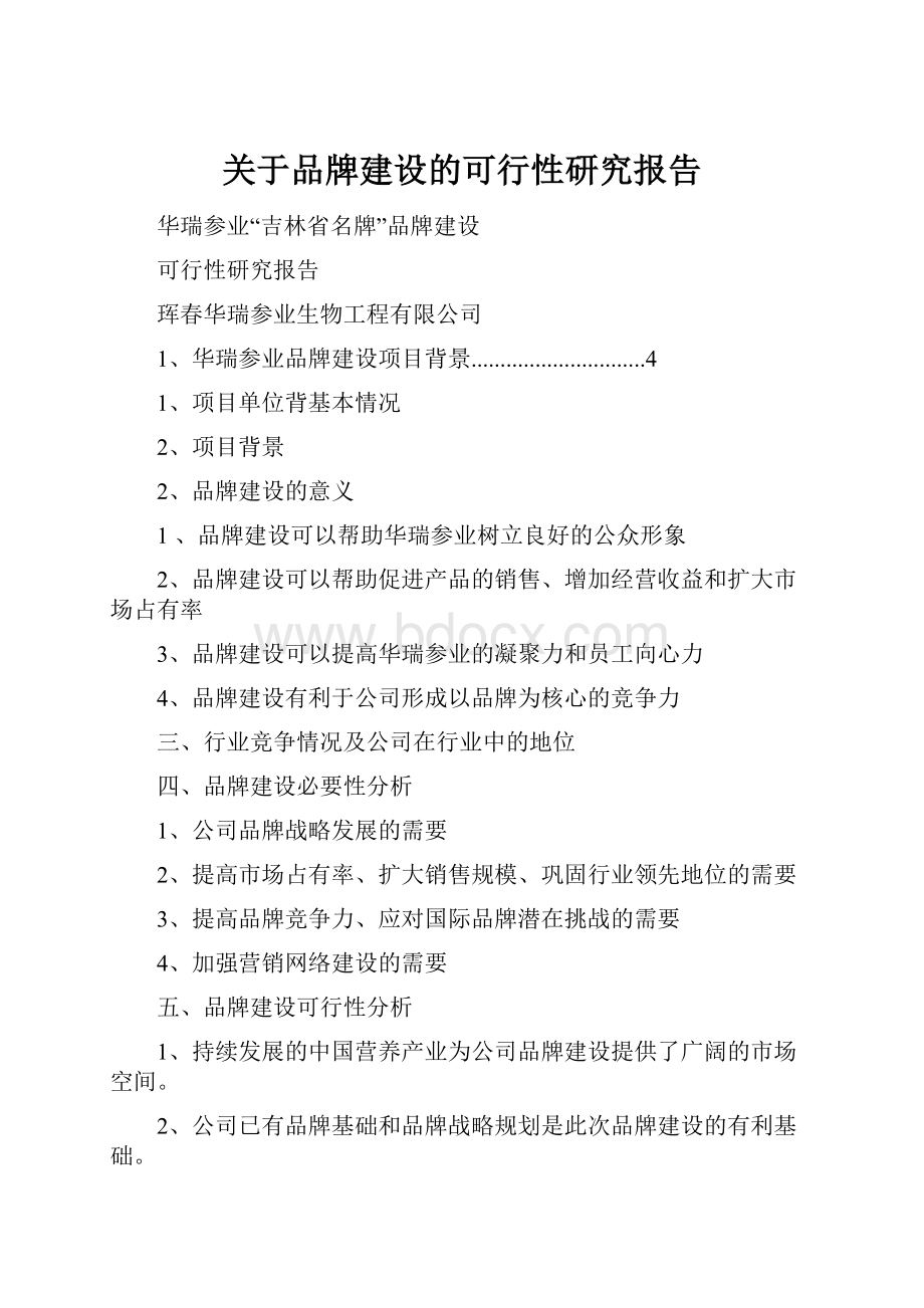 关于品牌建设的可行性研究报告.docx