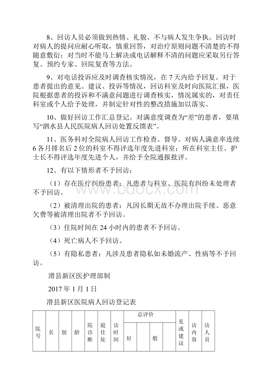 病人回访登记表.docx_第2页