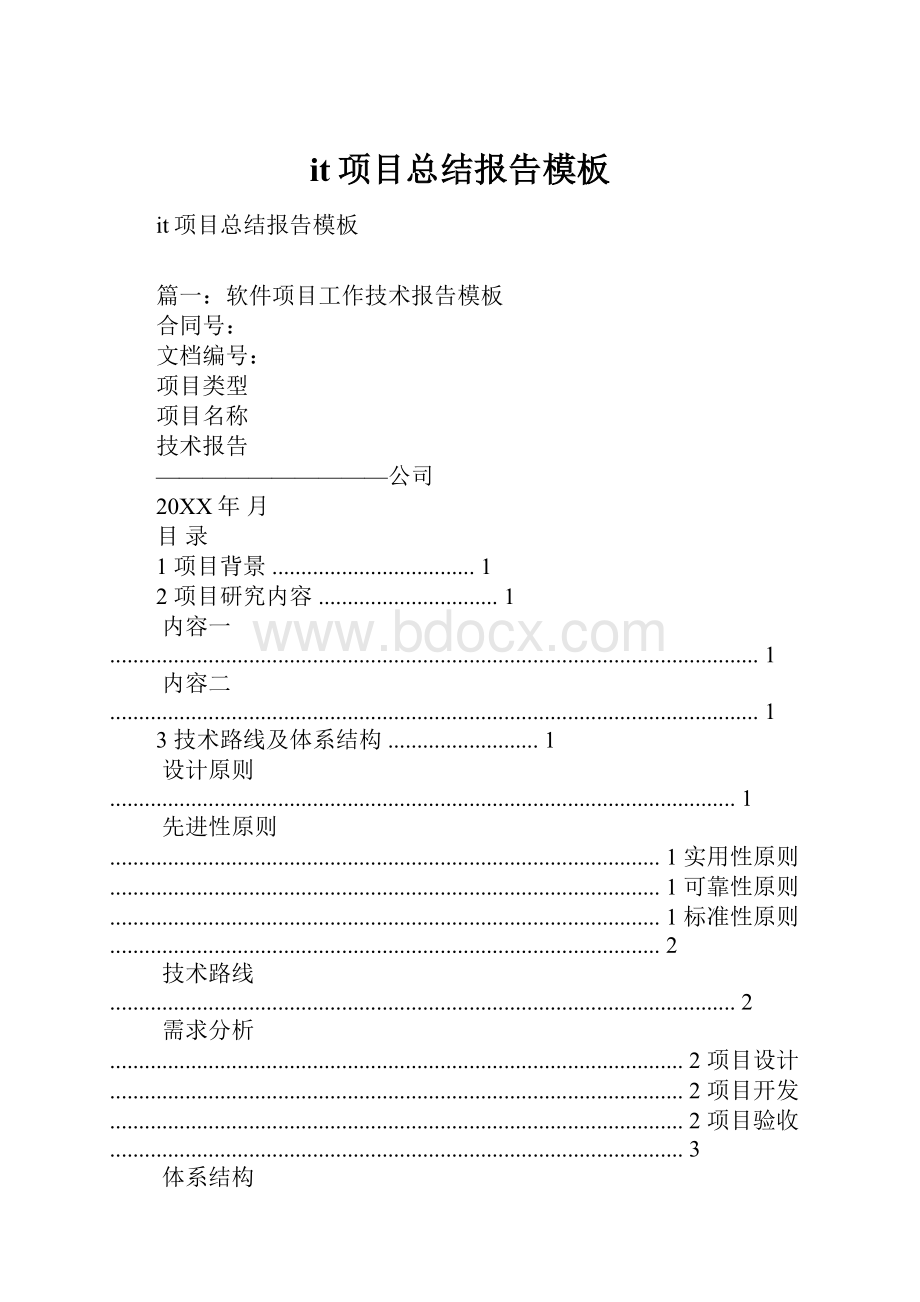 it项目总结报告模板.docx_第1页