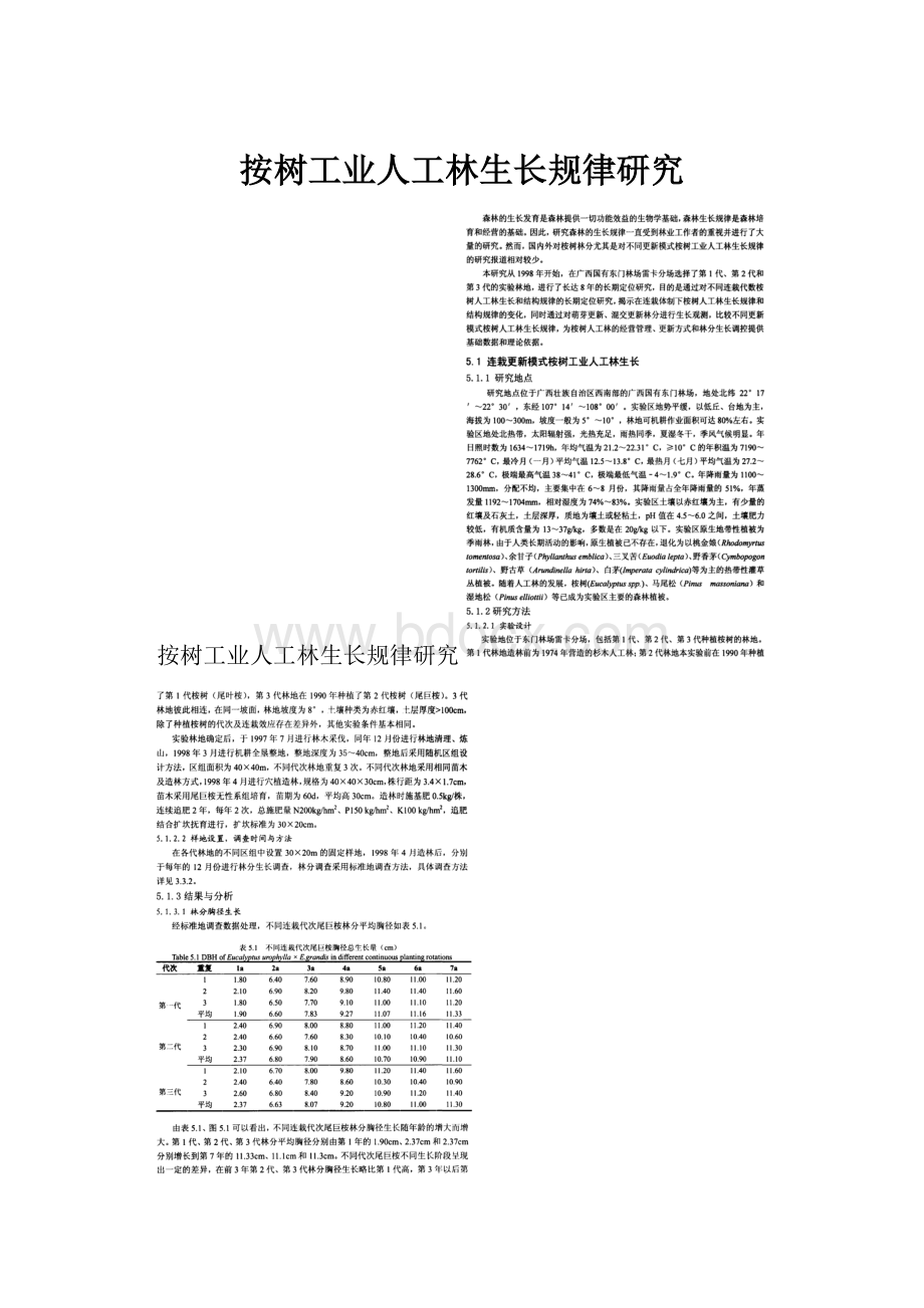 按树工业人工林生长规律研究.docx_第1页