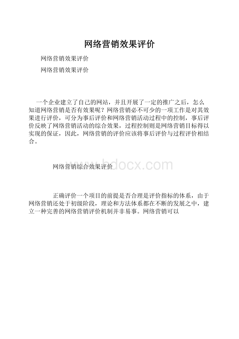 网络营销效果评价.docx