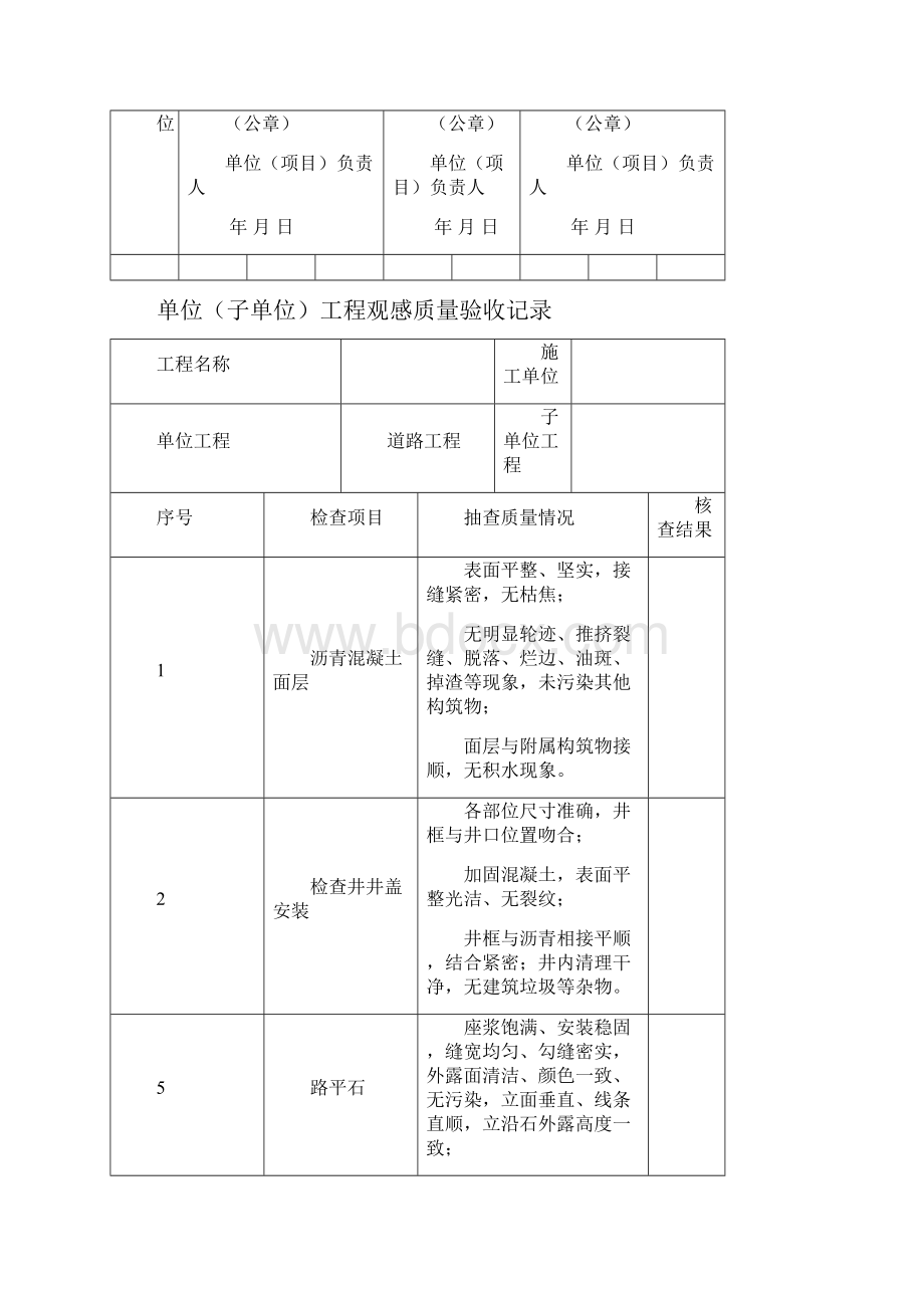 市政道路工程竣工验收范本资料.docx_第2页