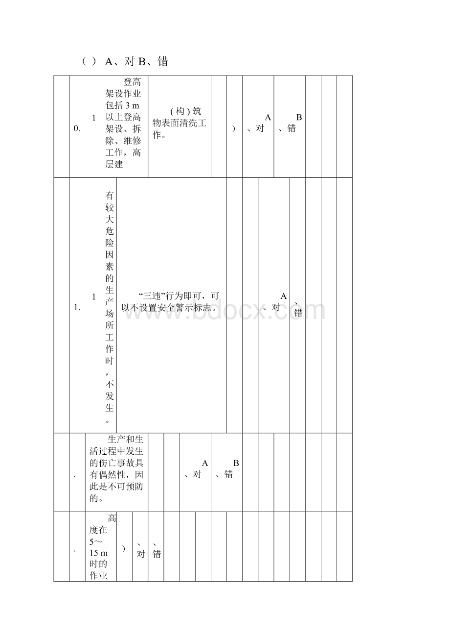 高处作业考试复习题.docx_第2页