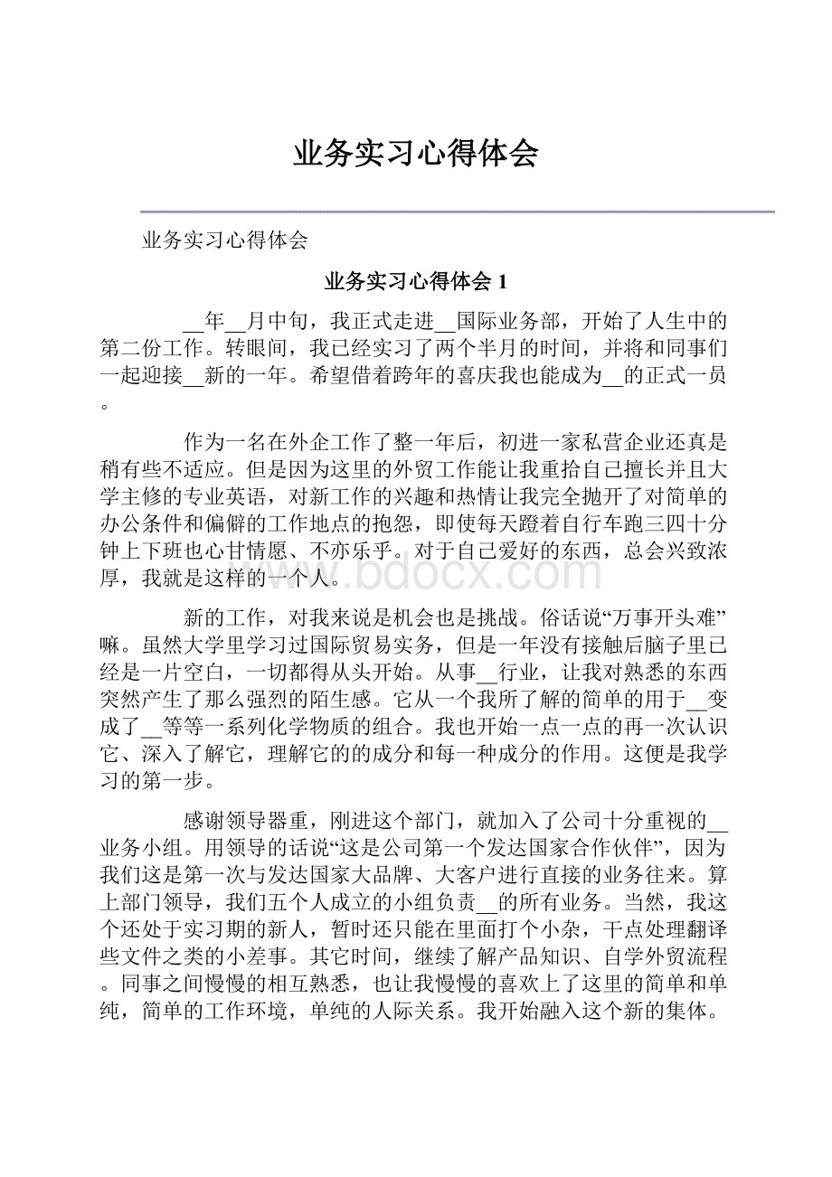 业务实习心得体会.docx_第1页