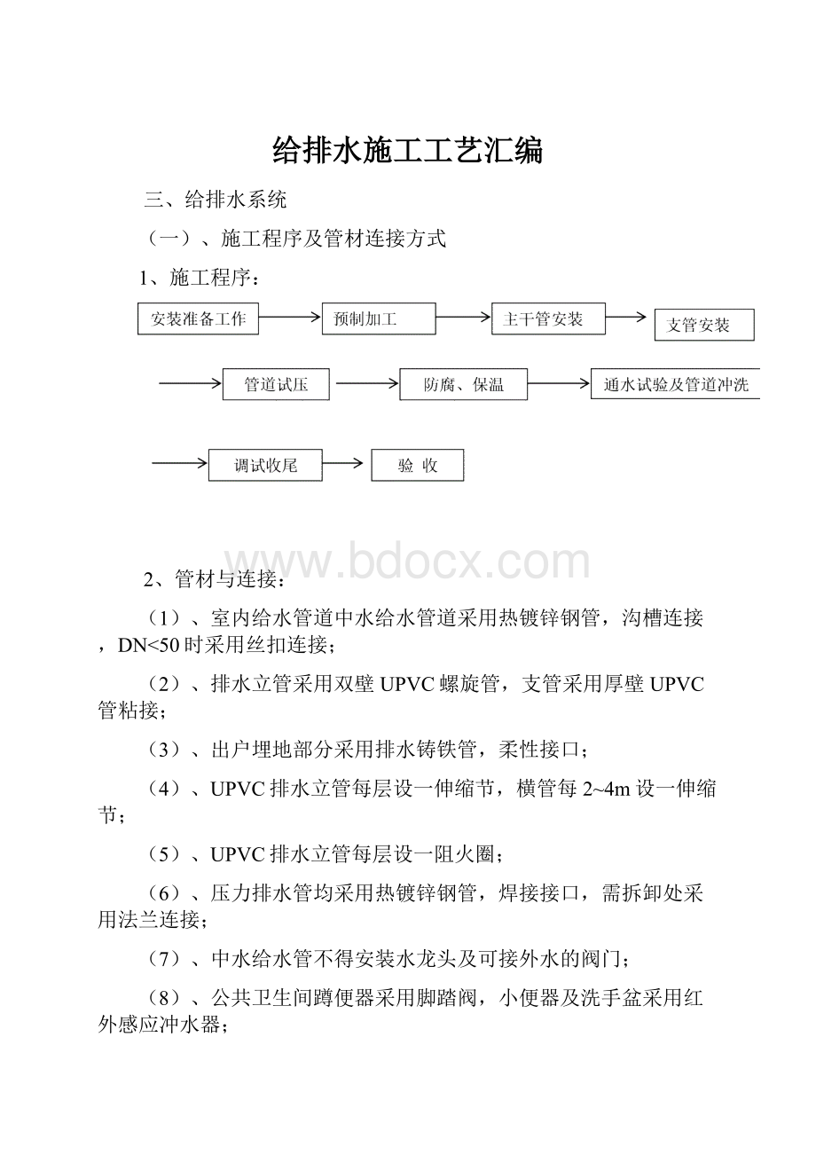 给排水施工工艺汇编.docx