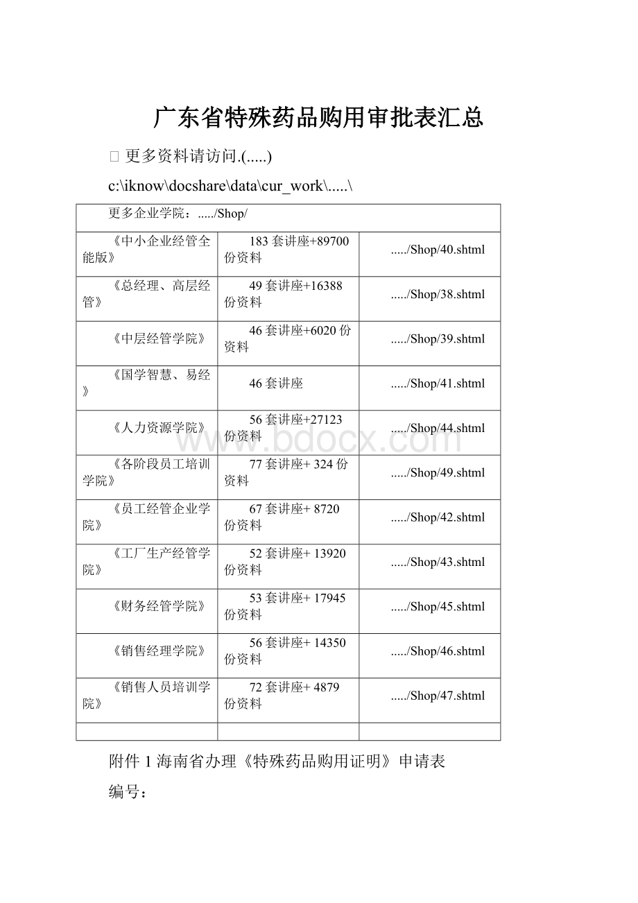 广东省特殊药品购用审批表汇总.docx