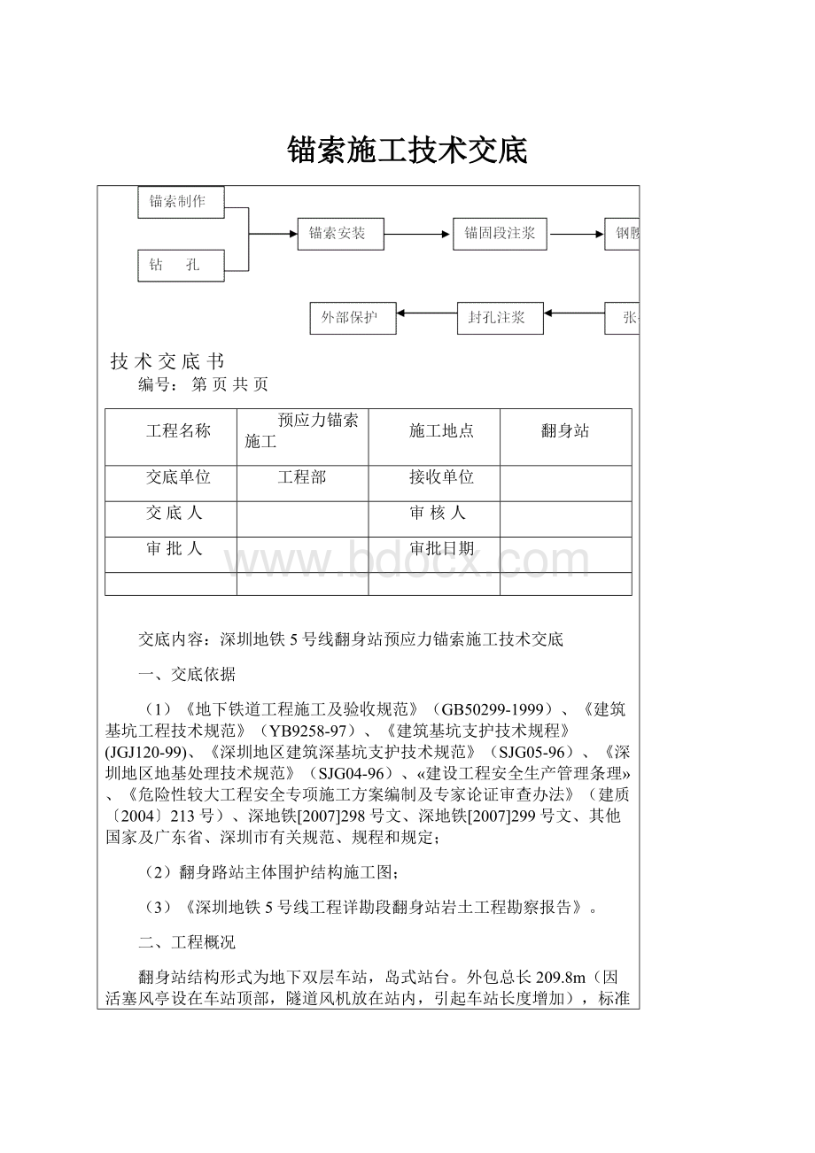 锚索施工技术交底.docx_第1页