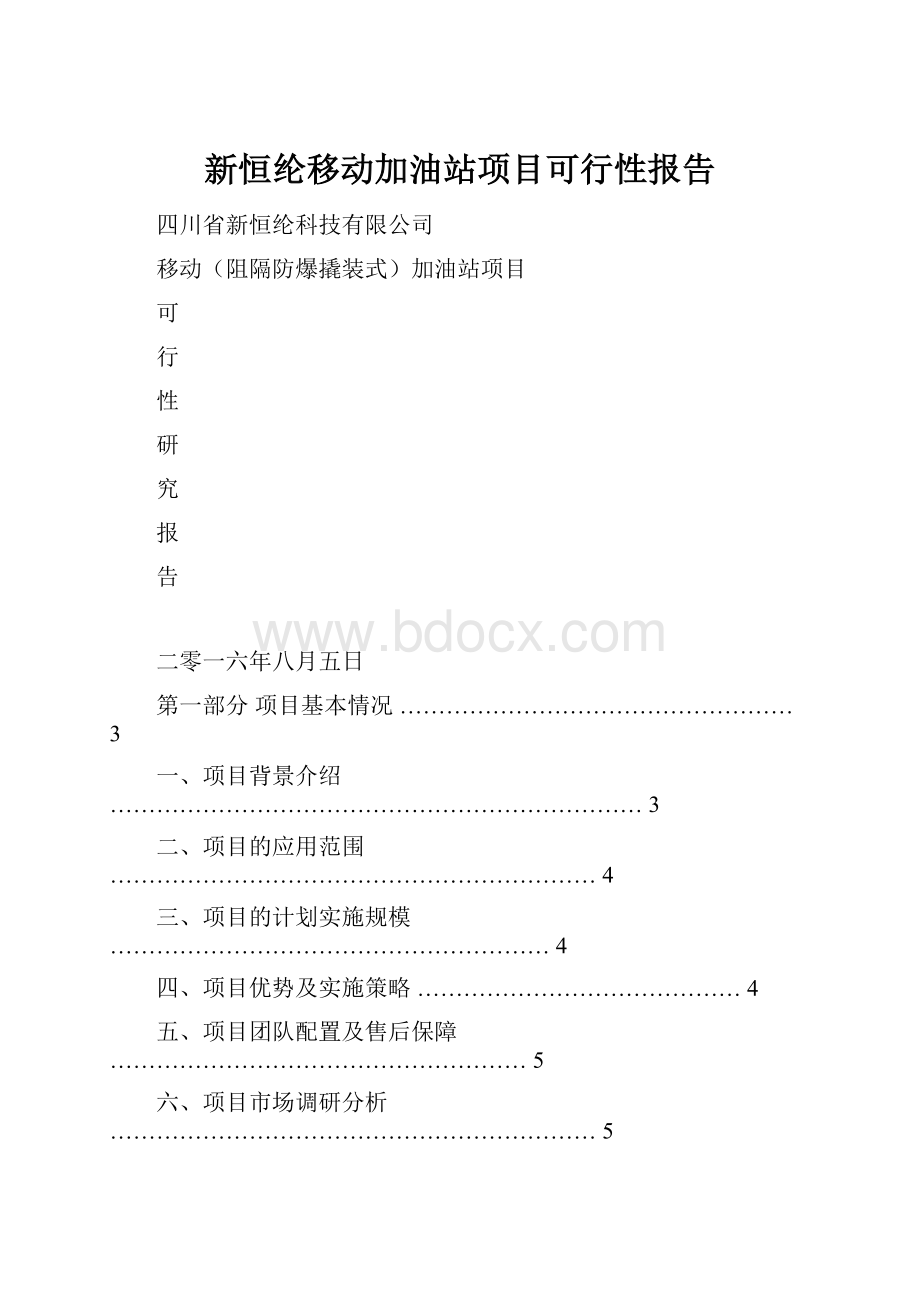 新恒纶移动加油站项目可行性报告.docx