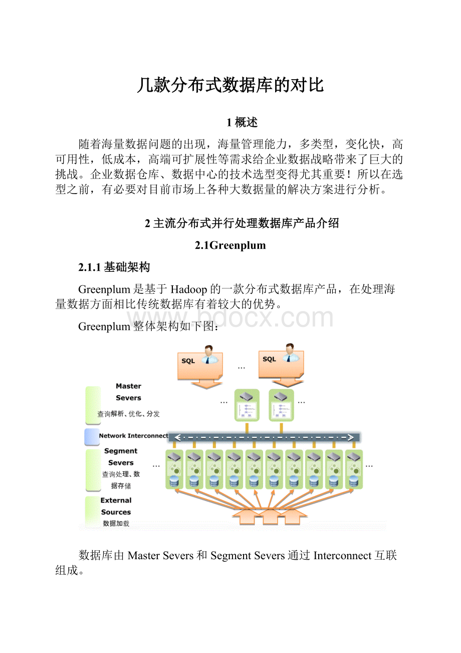 几款分布式数据库的对比.docx