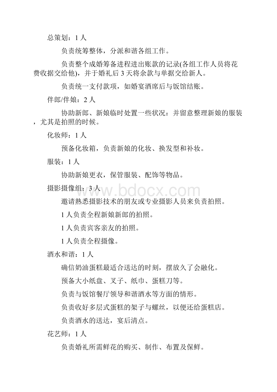 婚礼现场人员和布置.docx_第2页