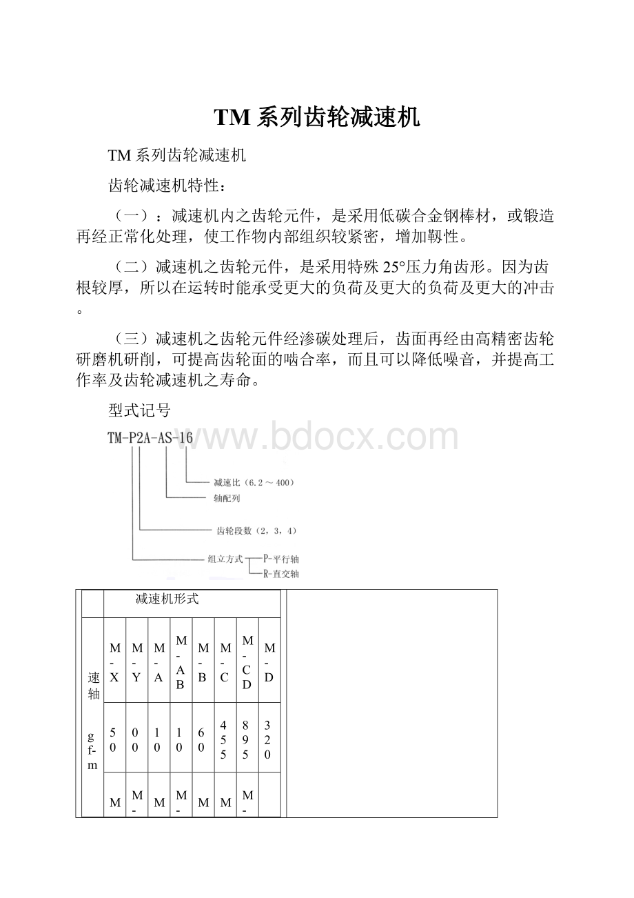 TM系列齿轮减速机.docx