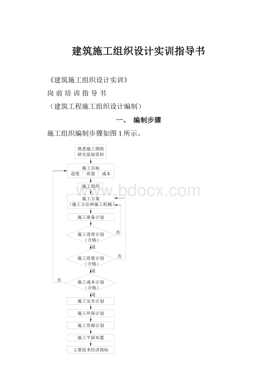 建筑施工组织设计实训指导书.docx