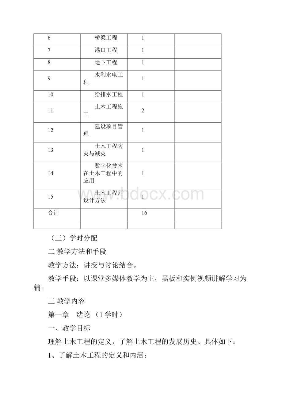 最新土木工程概论教学大纲汇编.docx_第3页