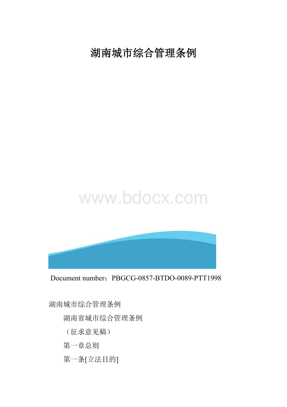 湖南城市综合管理条例.docx