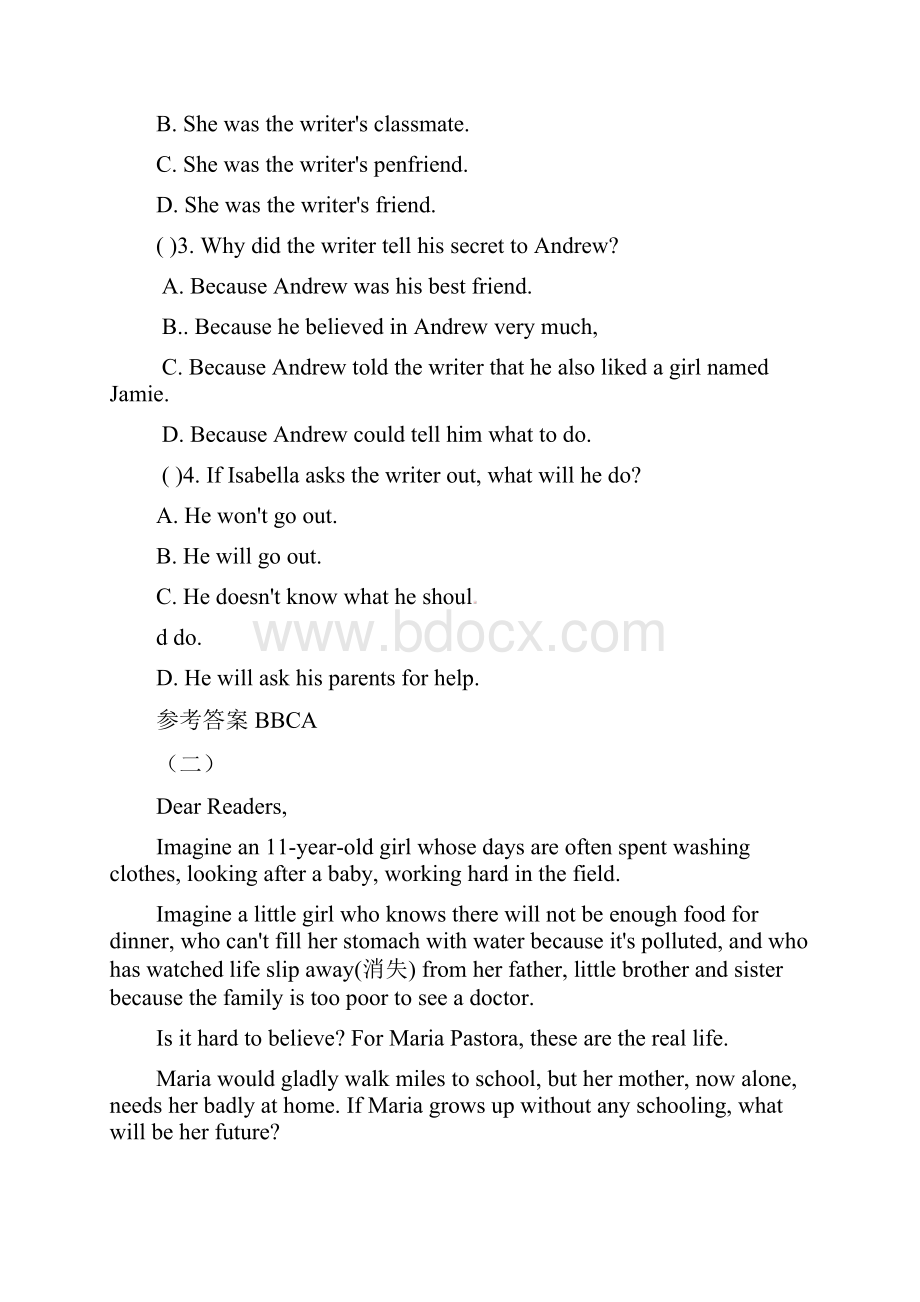 级中学八年级英语上学期期末复习练习阅读理解7牛津版.docx_第2页