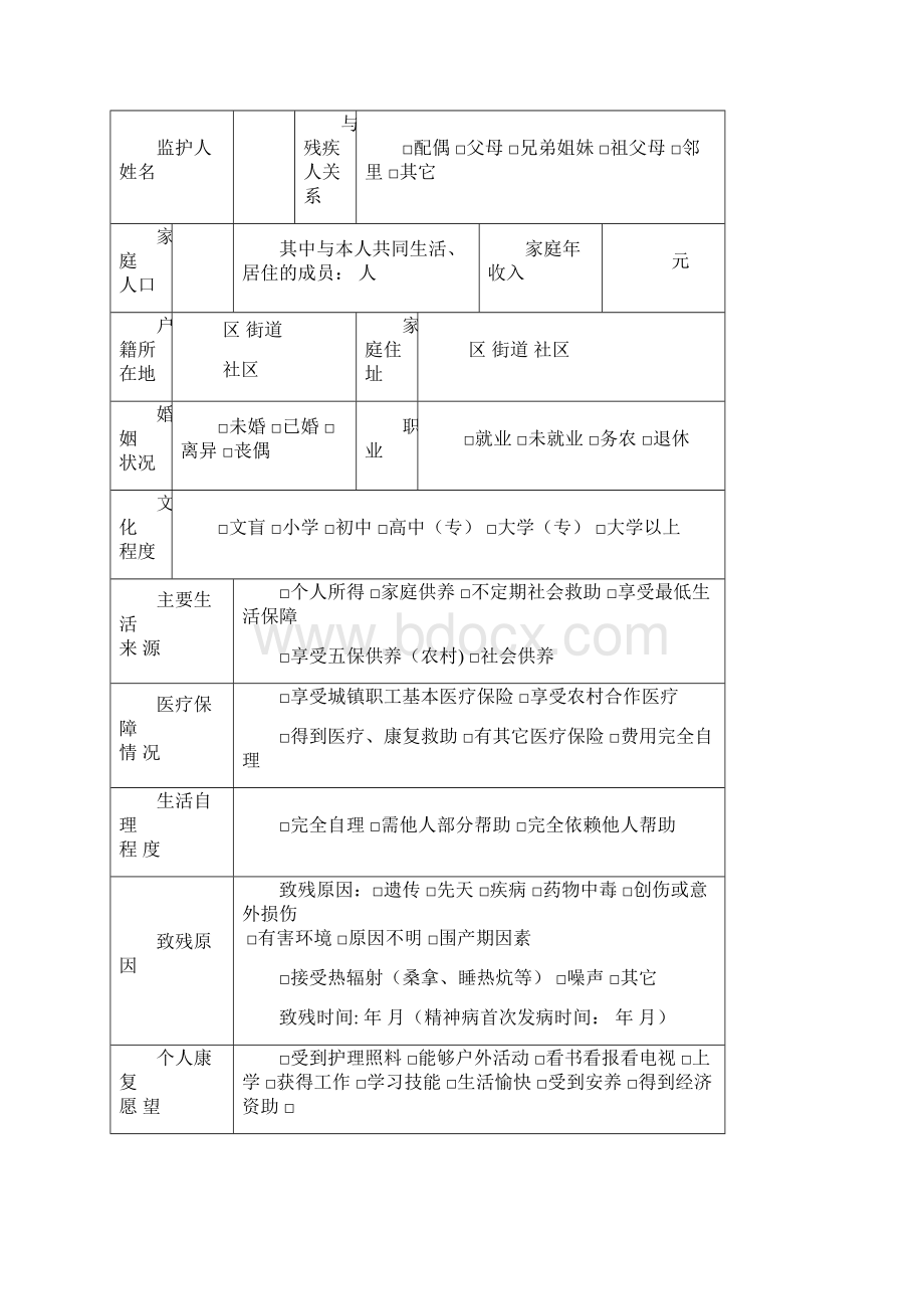 残疾人康复服务档案范本模板.docx_第3页