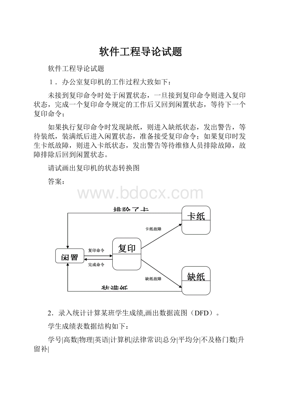 软件工程导论试题.docx