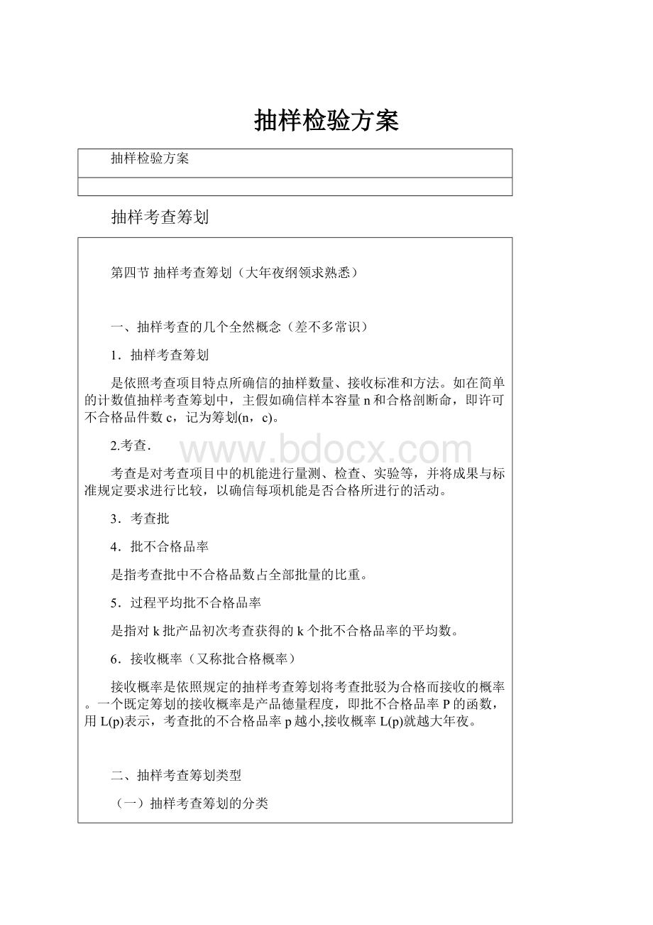 抽样检验方案.docx