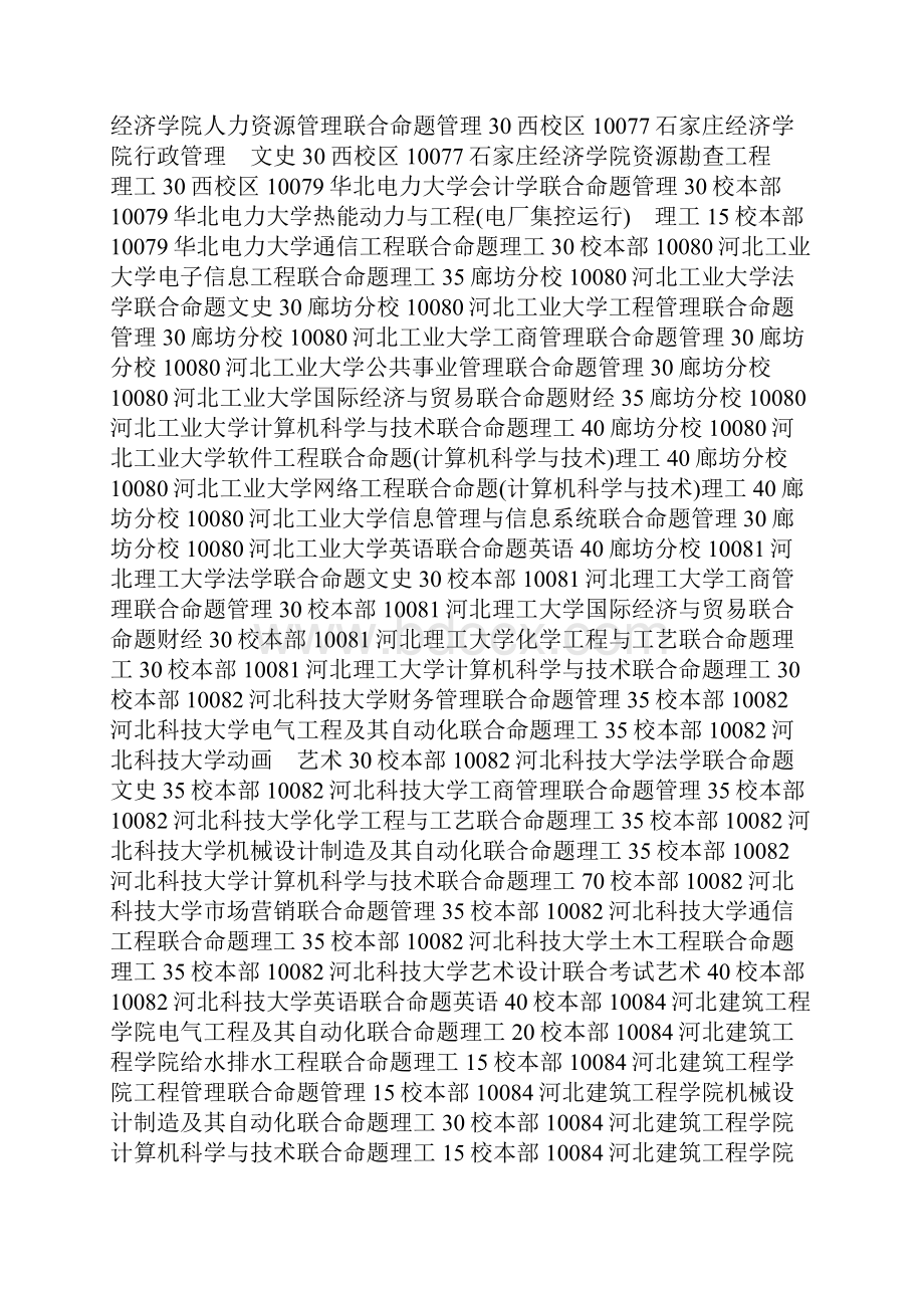 09年河北省普通高校专接本考试选拔专业及数额.docx_第2页